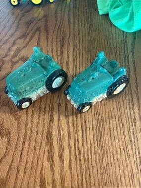 Kids Toy Tractor Salt & Pepper Shakers - Green Set